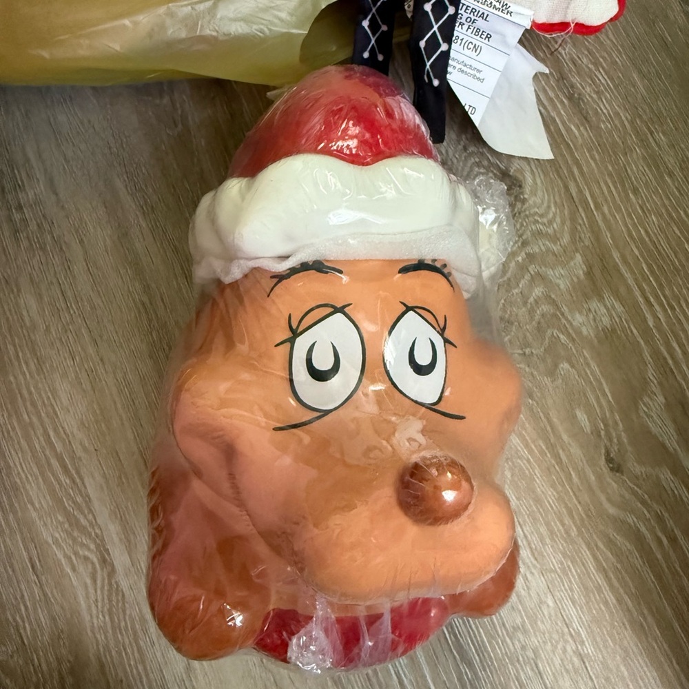 Festive Santa Dog MAX cookie jar. Brand new!